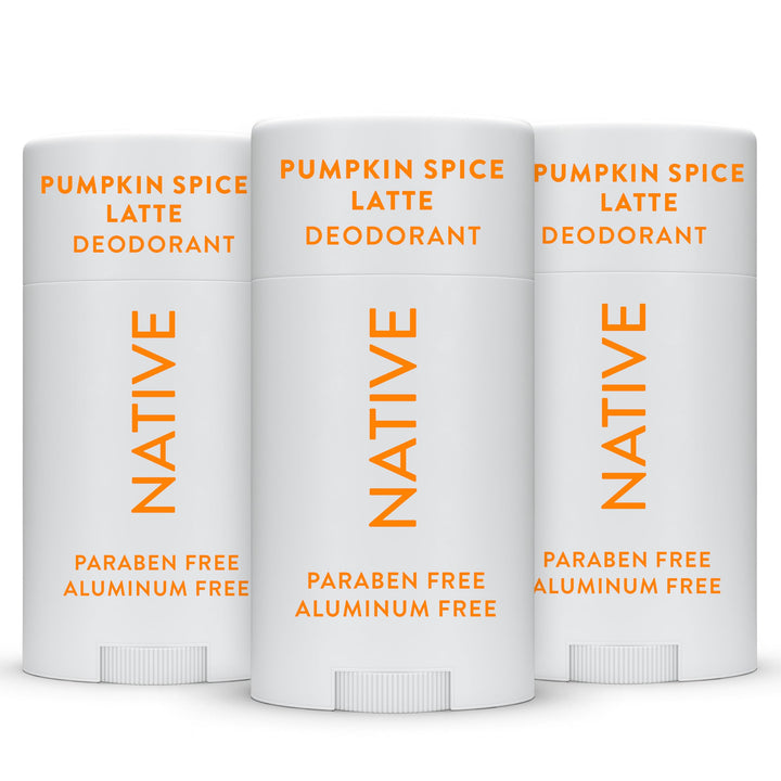 Native Deodorant Contains Naturally Derived Ingredients, 72 Hour Odor Control | Deodorant for Women and Men, Aluminum Free with Baking Soda, Coconut Oil and Shea Butter | Pumpkin Spice, 3-Pack