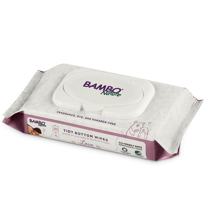 Bambo Nature Tidy Bottoms Baby Wipes 1200 Sheets (24 Packs of 50)