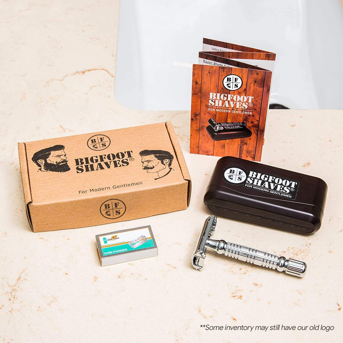 Double Edge Razor by Bigfoot Shaves + 10 Swedish Stainless Steel Safety Razor Blades, Heavy Duty, Best Gift for Men - On Sale Now!