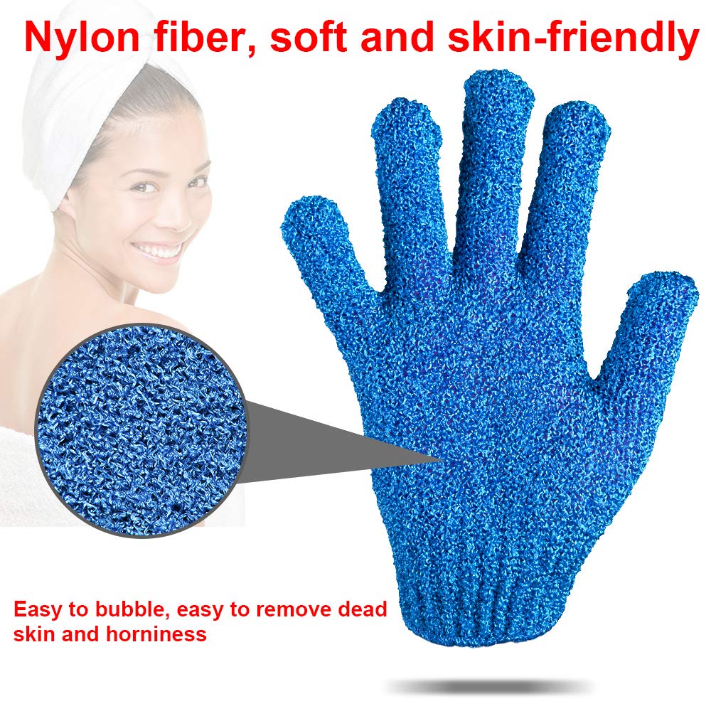 Duufin 14 Pairs Exfoliating Gloves Bath Gloves Body Wash Mitt Scrubbing Exfoliator Glove for Shower, Spa, Massage, Body Scrub, Dead Skin Cell Remover