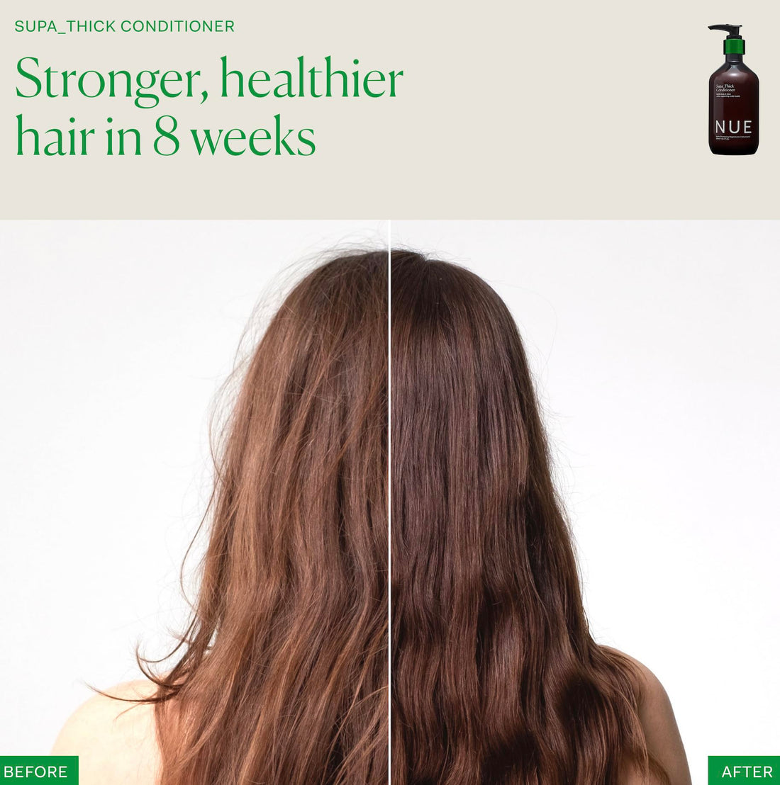 The Nue Co. SUPA THICK CONDITIONER, Supports Hair Growth and Scalp Health, Hydrating, For All Hair Types, Vegan, 8.45 fl oz