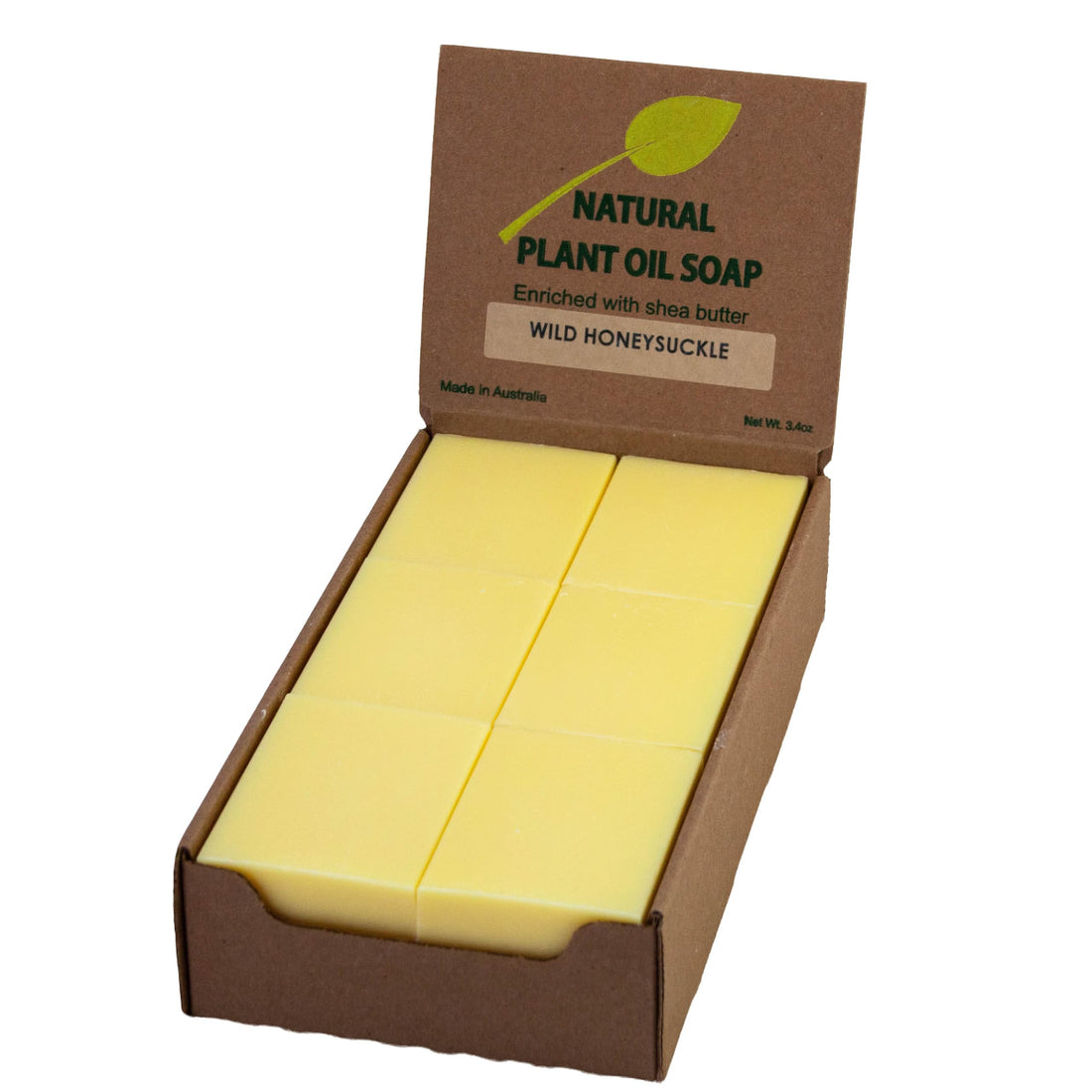 Simple Scents Australia Honeysuckle Scented Natural Soap Bars (12 Bars), 3.5oz Moisturizing French Triple Milled Soap Bars Enriched with Shea Butter - Pure Plant Oil Bath & Body Bars