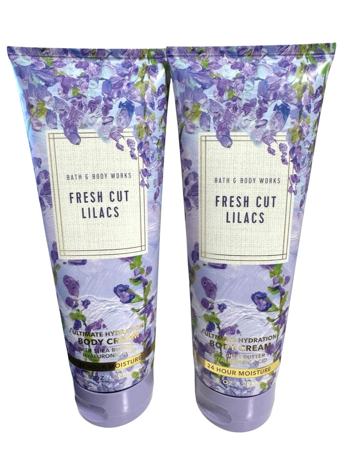 Bath & Body Works Ultimate Hydration Body Cream For Women 8 Fl Oz 2- Pack (Fresh Cut Lilacs)