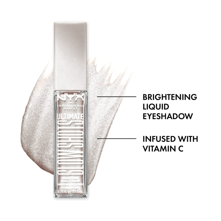 NYX PROFESSIONAL MAKEUP Ultimate Glow Shots, Liquid Eyeshadow, Long-Lasting Shimmer Eye Shadow with Vitamin C - Come Thru Coconut