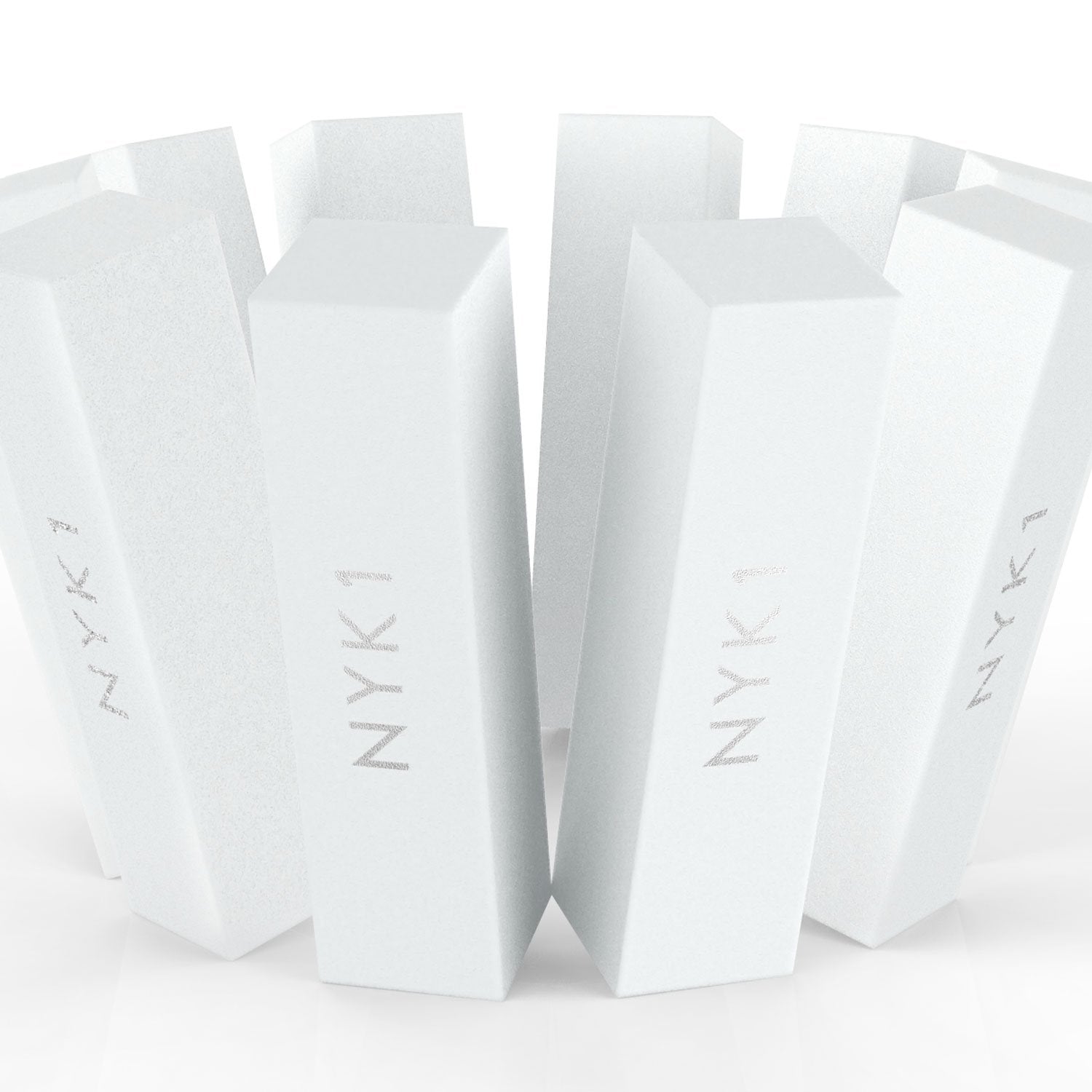 White Nail Buffer Sanding Block - (Pack of 10) NYK1 Professional Salon Quality Grit Nail Buffer File for Sanding, Filing Natural, Shellac or Acrylic Gel Nails