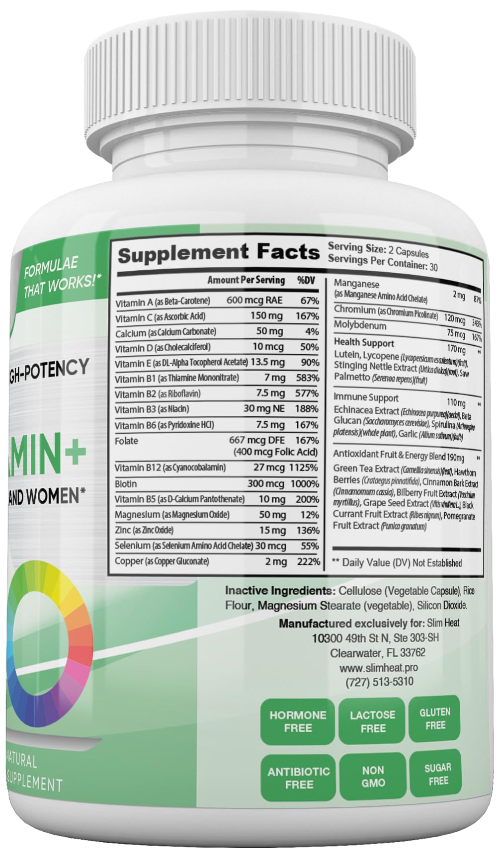 Keto Multivitamin for Women and Men - 35 Potent, Pure Ingredients - Vitamin C, Vitamin D, Vitamin A, Vitamin E and Zinc for Immune Support - Non GMO, Gluten Free, Sugar Free, All Natural - 30 Day