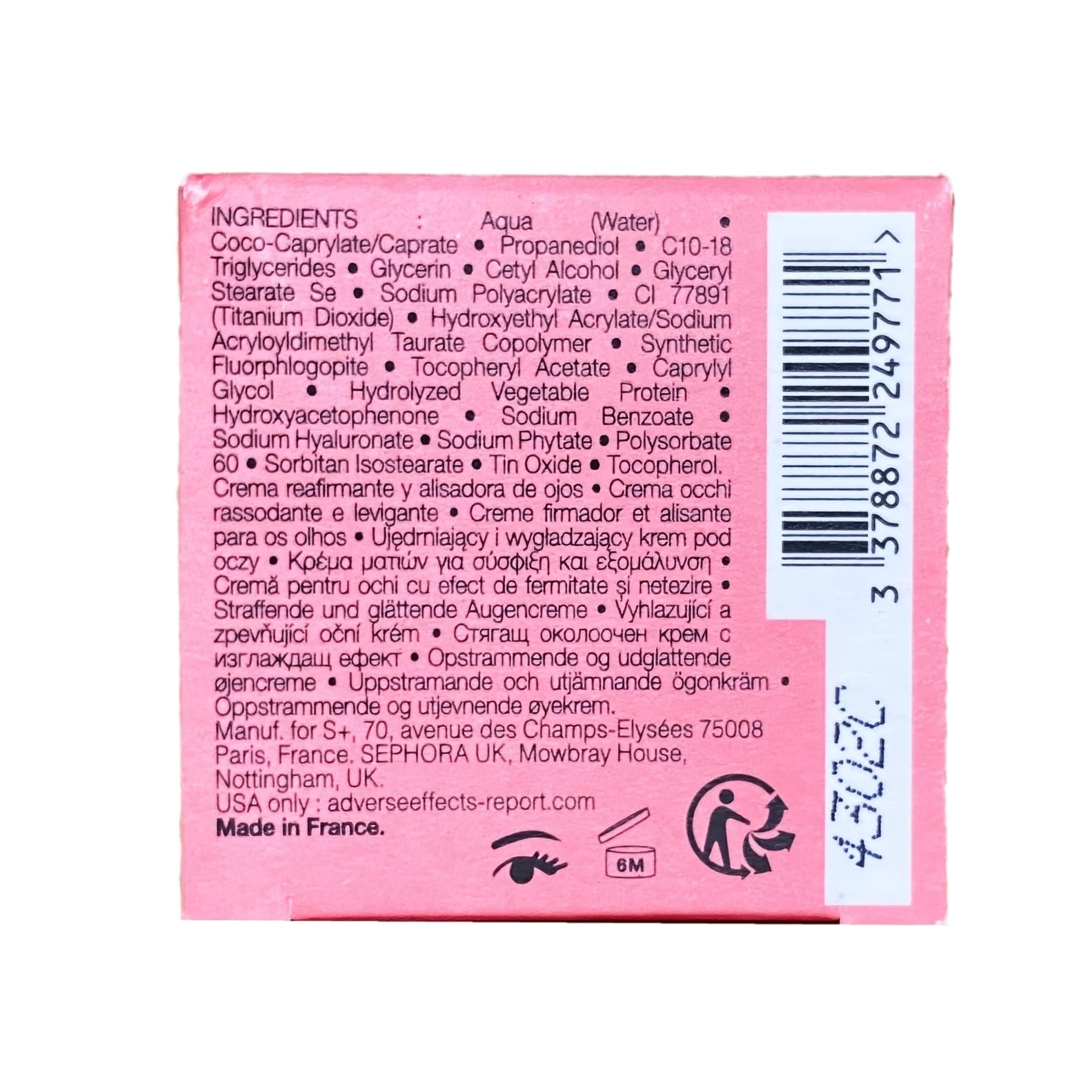 SEPHORA Collection Lift & Firm Smoothing & Firming Eye Cream with Peptides + Hyaluronic Acid - 20 mL / 0.67 fl oz