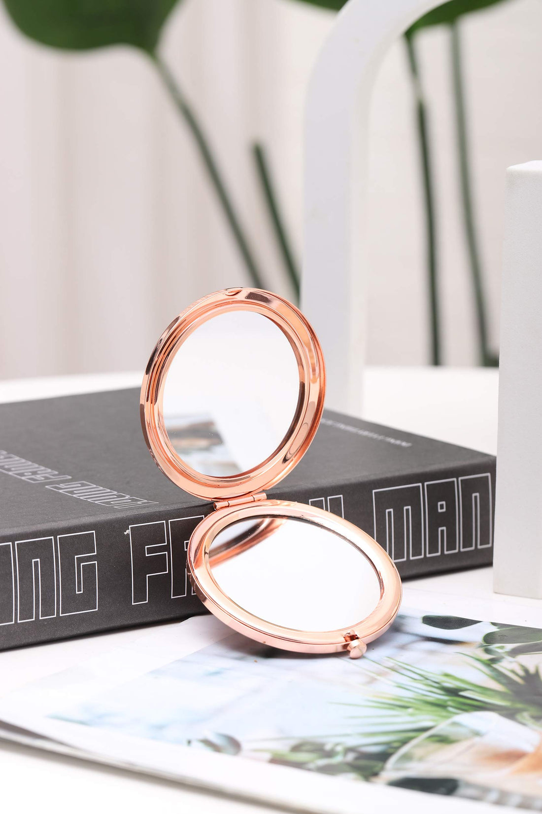 BangBangSing Magnifying Compact Cosmetic Mirror 2.75 Inch Round Handheld Travel Pocket Makeup Mirror