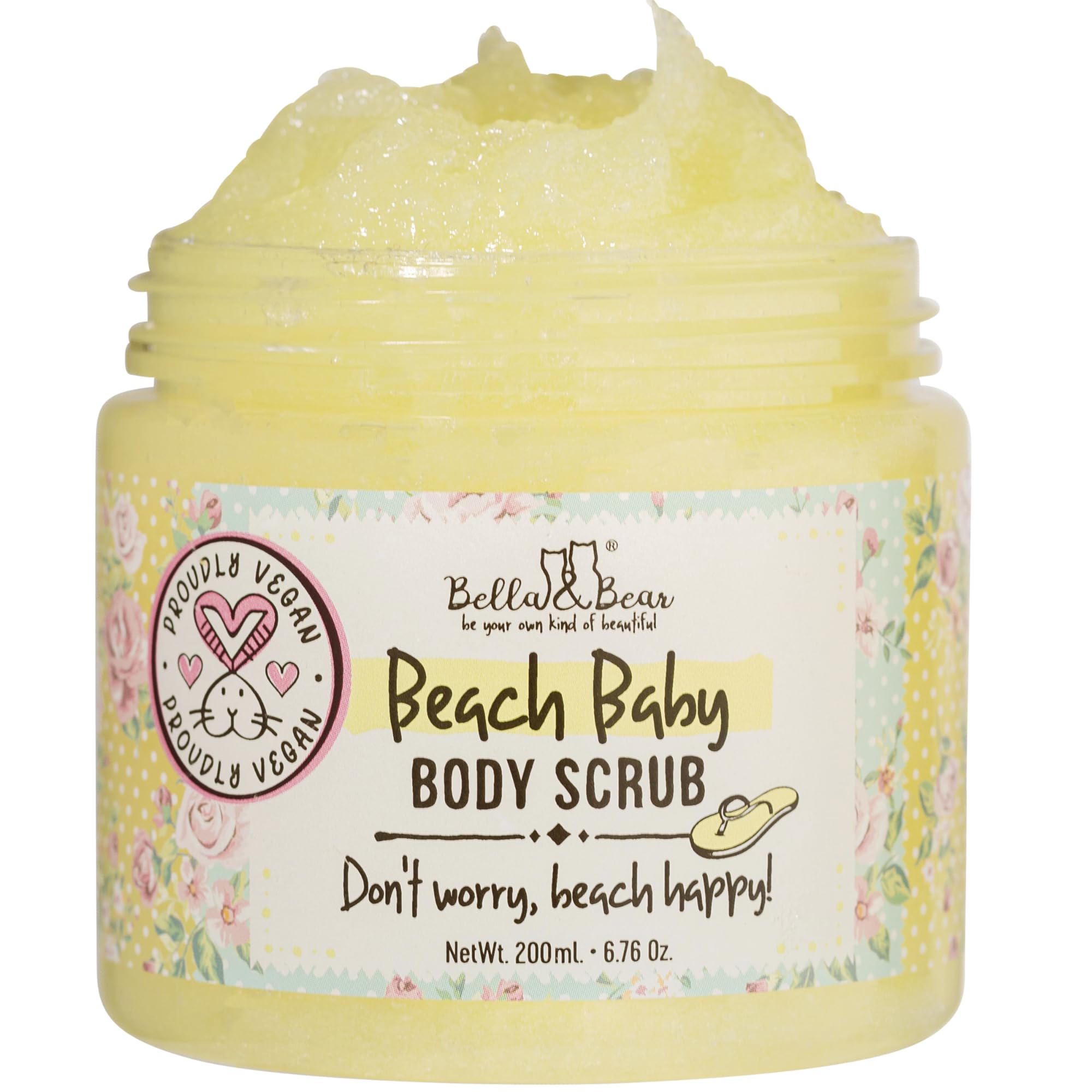 Bella & Bear Exfoliating Body Scrub – Vegan & Cruelty-Free Moisturizing Polish for Smooth, Radiant Skin