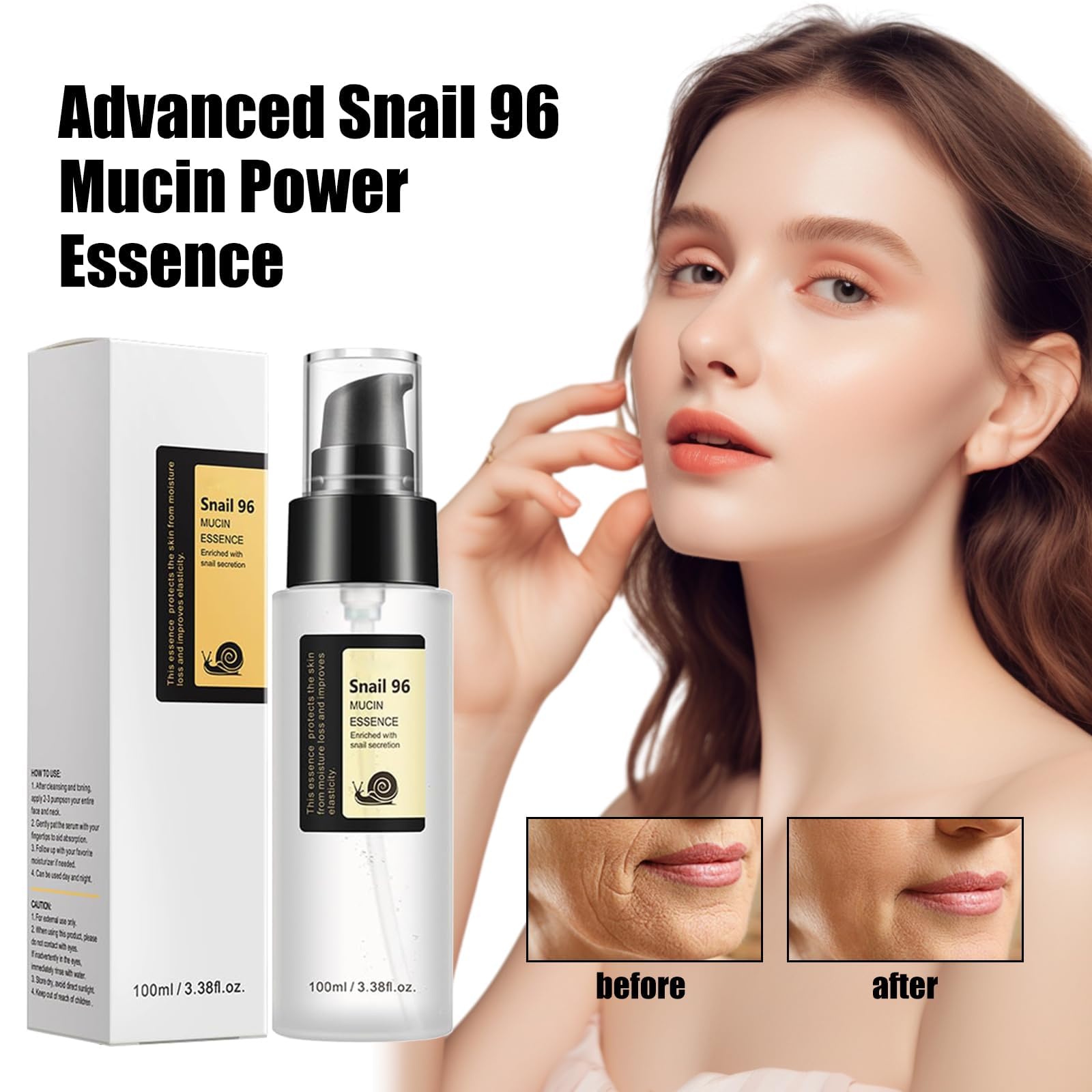 Advanced Snail Mucin 96% Power Repairing Essence, Snail 96% Mucin Essence - Anti-Aging Serum, with Snail Secretion Filtrate for Dull and Damaged Skin (2)