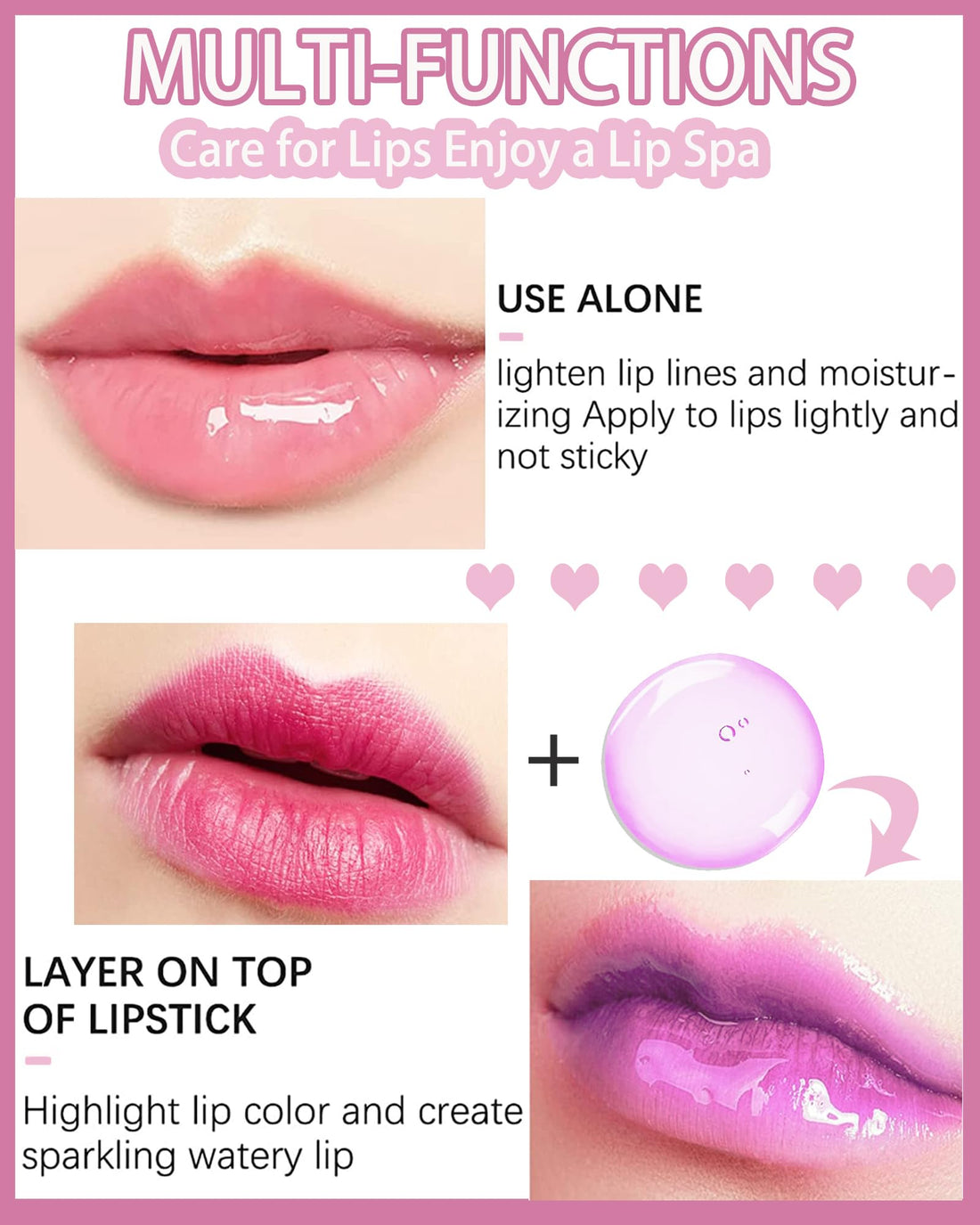 Glow Reviver Lip Oil Moisturizing Lip Gloss for Dry Lips, Clear Lip Oil with Plumping, Hydrating Effects, Women's Makeup Gift (#006 Berry)
