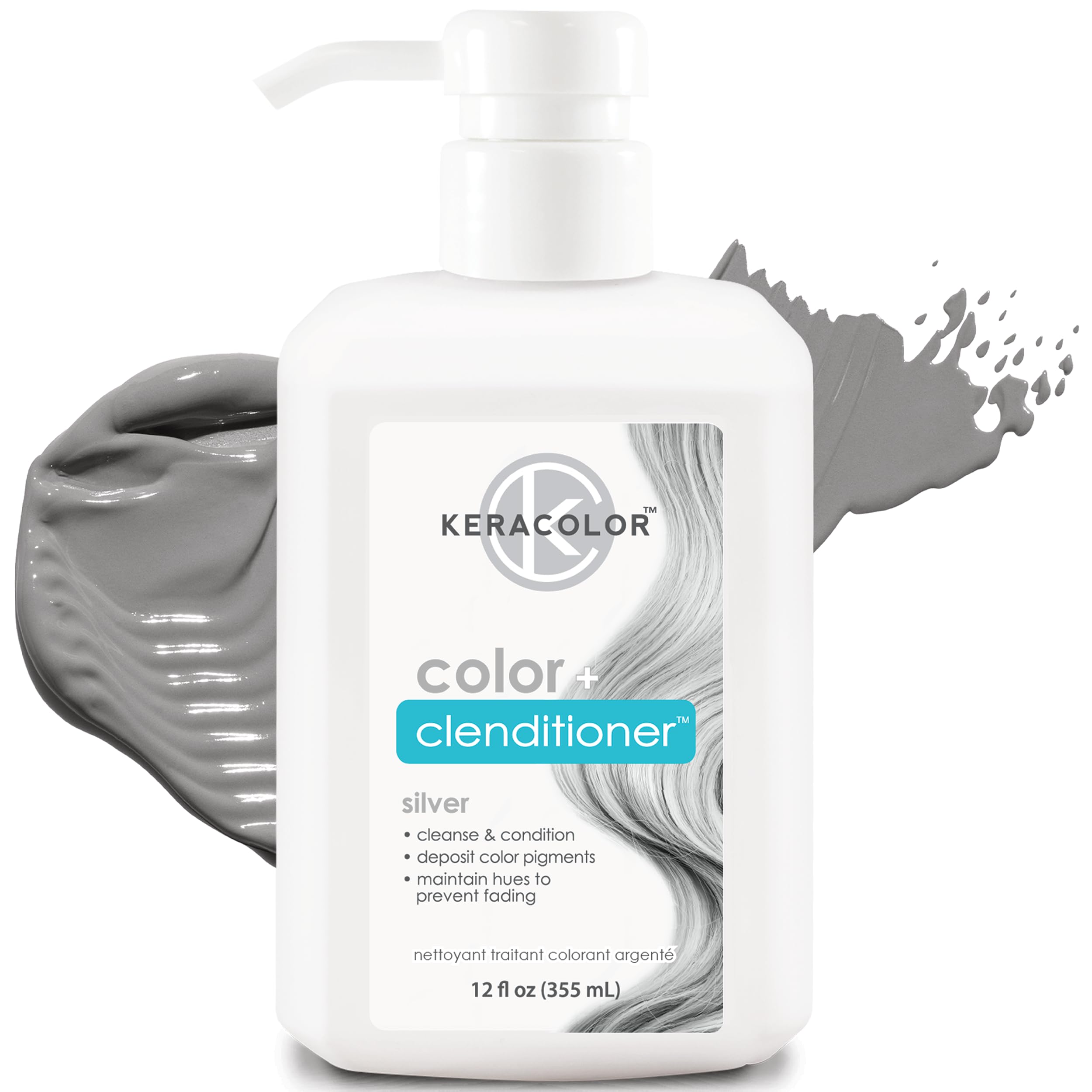 Keracolor Color + Clenditioner, 12oz (Silver)