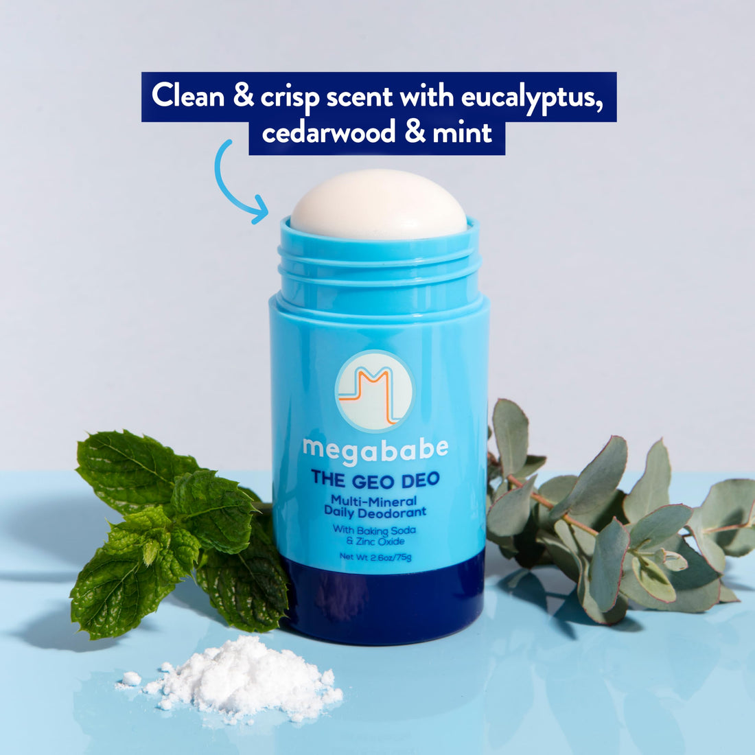 Megababe Daily Deodorant - The Geo Deo with Multi-Minerals | 72 hour Odor Protection | Aluminum-Free, All Natural | 2.6 oz