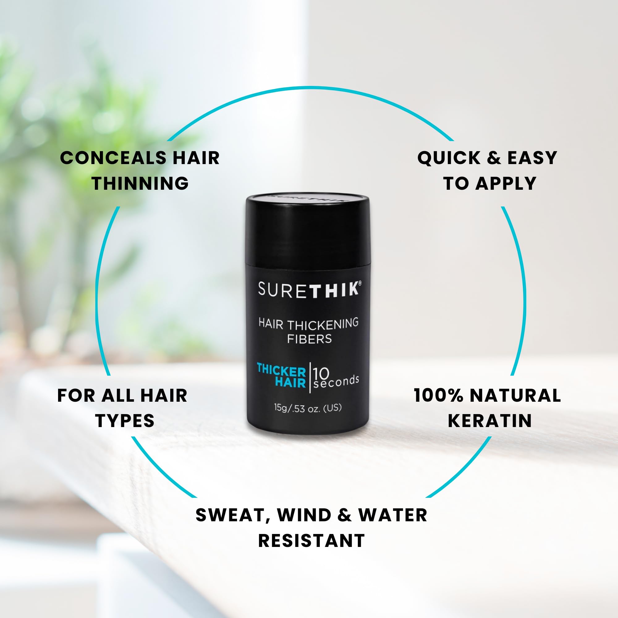 SureThik Thickening Hair Fibers, Auburn, 13 gram