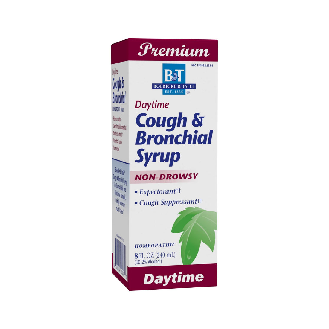 Nature's Way Boericke & Tafel Daytime Cough & Bronchial Syrup, Cough Suppressant & Expectorant, Non-Drowsy, 8 Fl. Oz