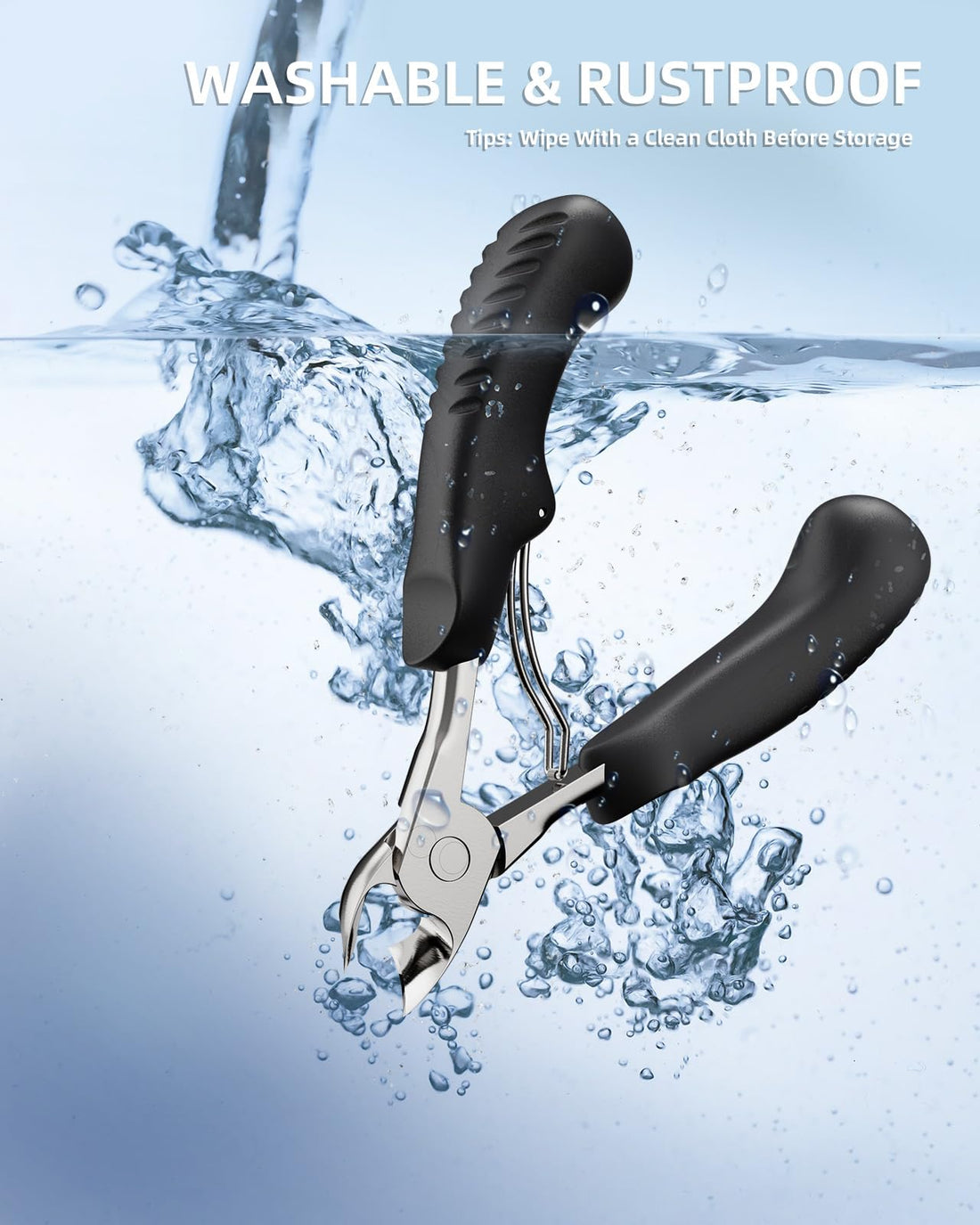 Kaasage Professional Toenail Clippers | Treatment Thick or Ingrown Toe Nails, Heavy Duty Soft Grip Podiatrist Tool For Men & Seniors | Use for Family and Medical (KMP1)