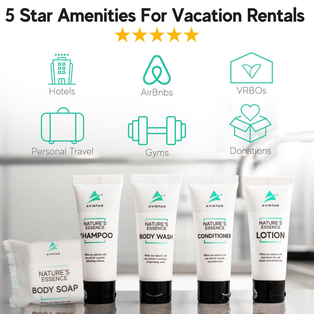 90 Piece Hotel Soap & Bulk Toiletries - Airbnb Essentials for Hosts & Guests - Hotel Shampoo & Conditioner Supplies for Guests, Hotel Toiletries Bulk Set, Mini Bulk Travel Size Toiletries, Air BnB