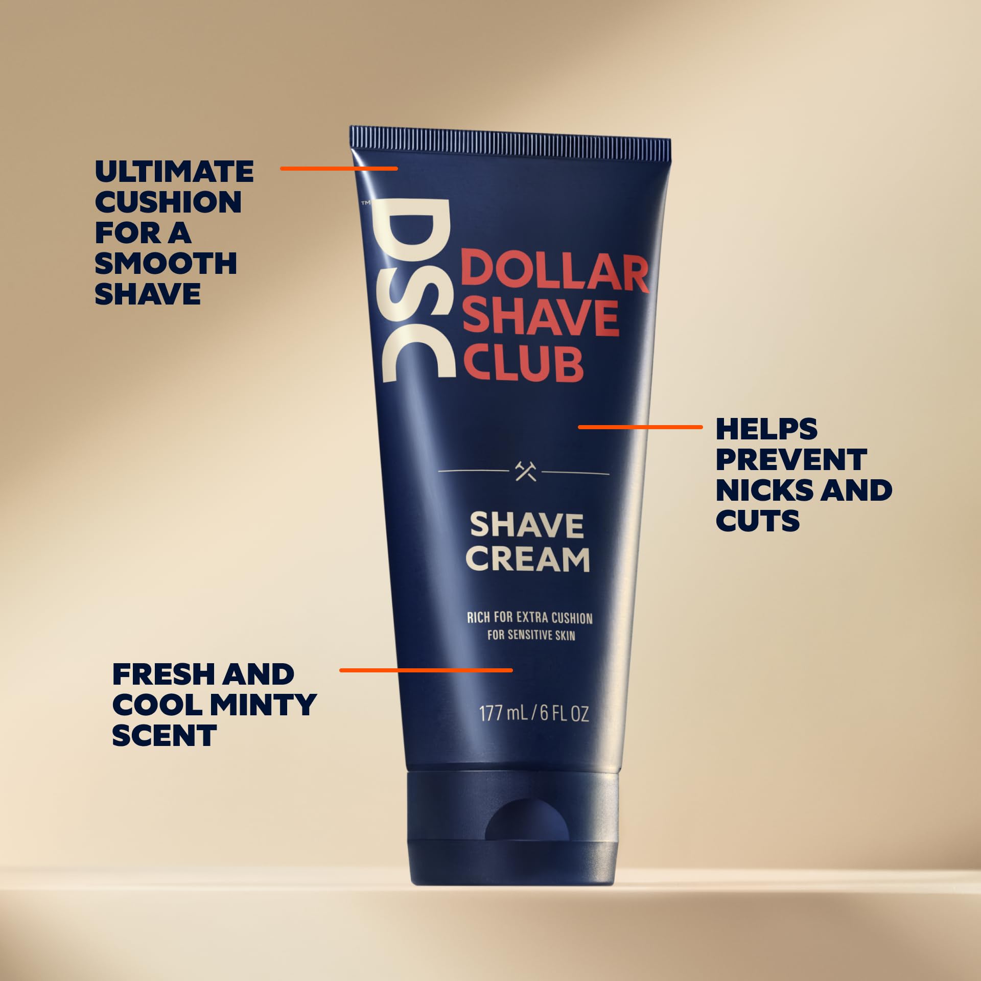 Dollar Shave Club Shave Cream, Blue, 12 Fl Oz, 2 Count