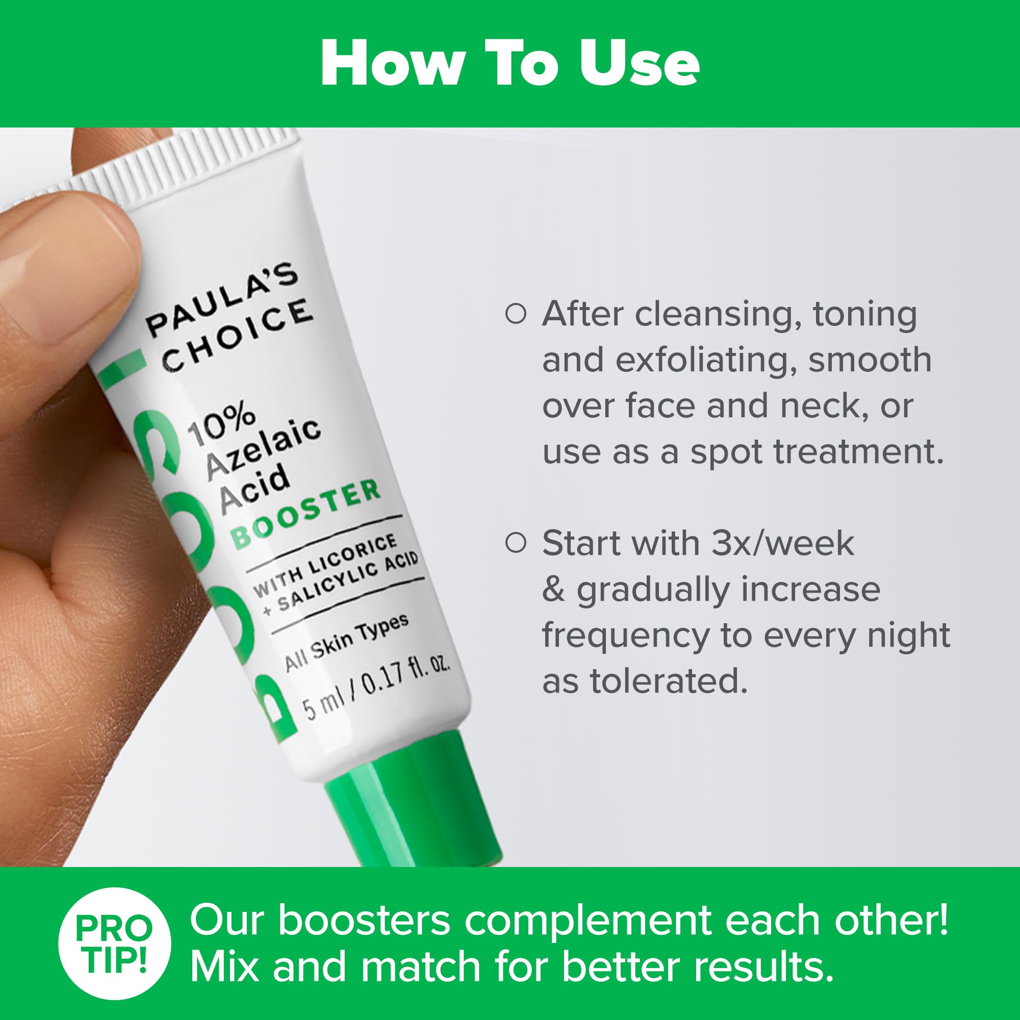 Paula’s Choice BOOST 10% Azelaic Acid Booster Cream Gel, Oil-Free Serum Fades Discoloration & Post-Blemish Marks, with Licorice Extract & Salicylic Acid, Fragrance-Free, 0.17 Fl. Oz.