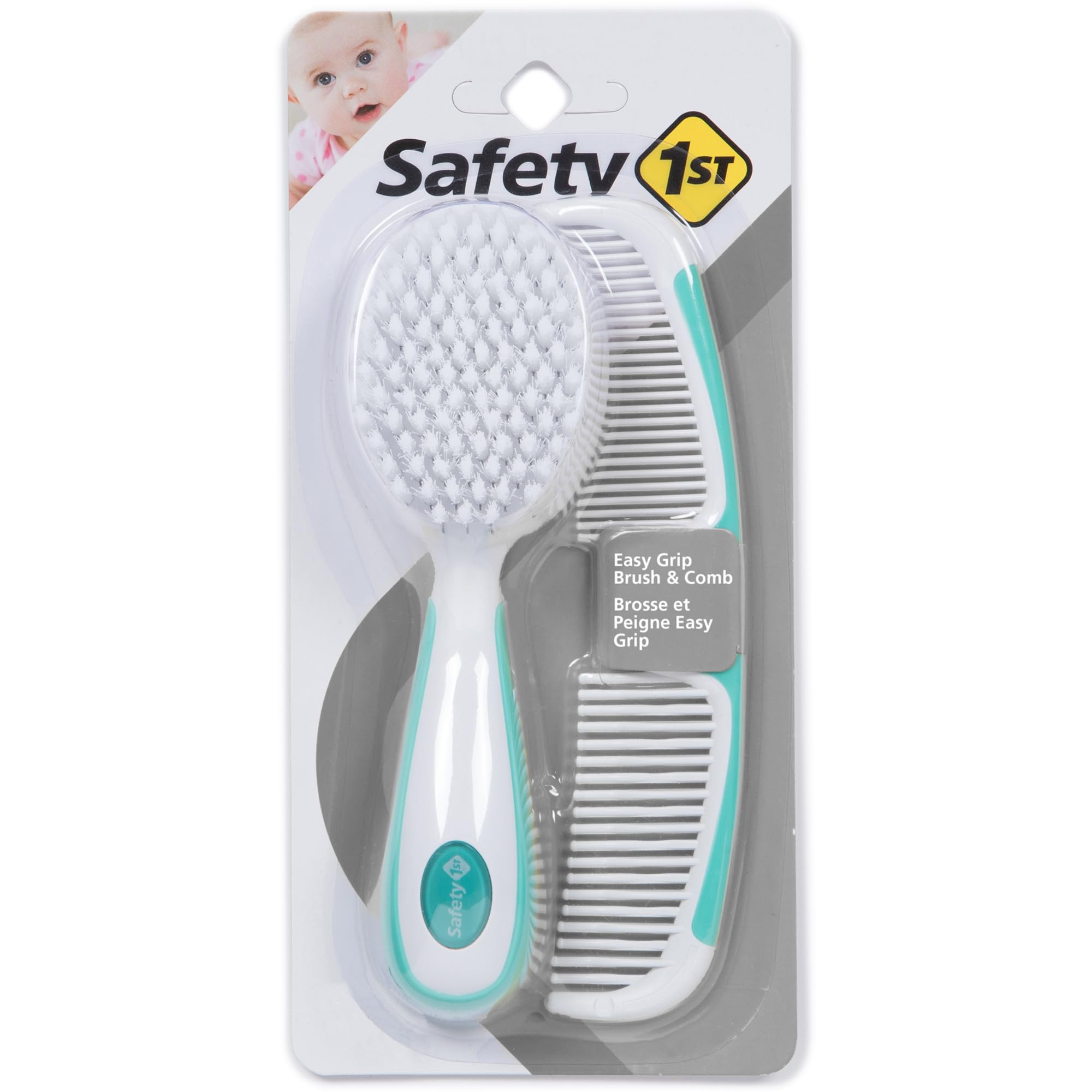 Safety 1st Easy Grip Brush and Comb, Colors May Vary