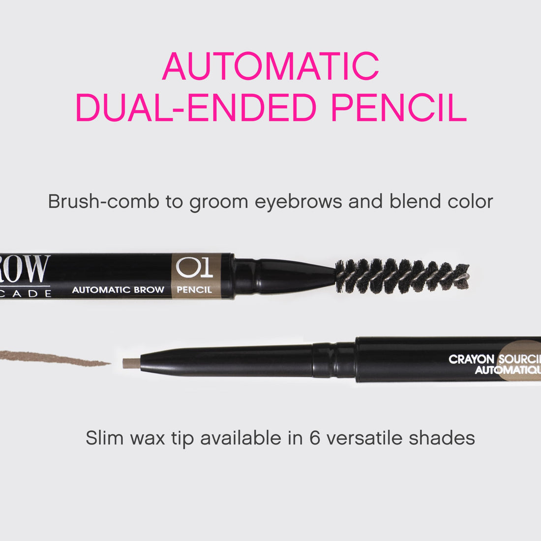 Vivienne Sabo Paris - Automatic Eyebrow Pencil Brow Arcade, Blonde (Shade 01),Natural Looking Brows, All Day Wear, Cruelty Free
