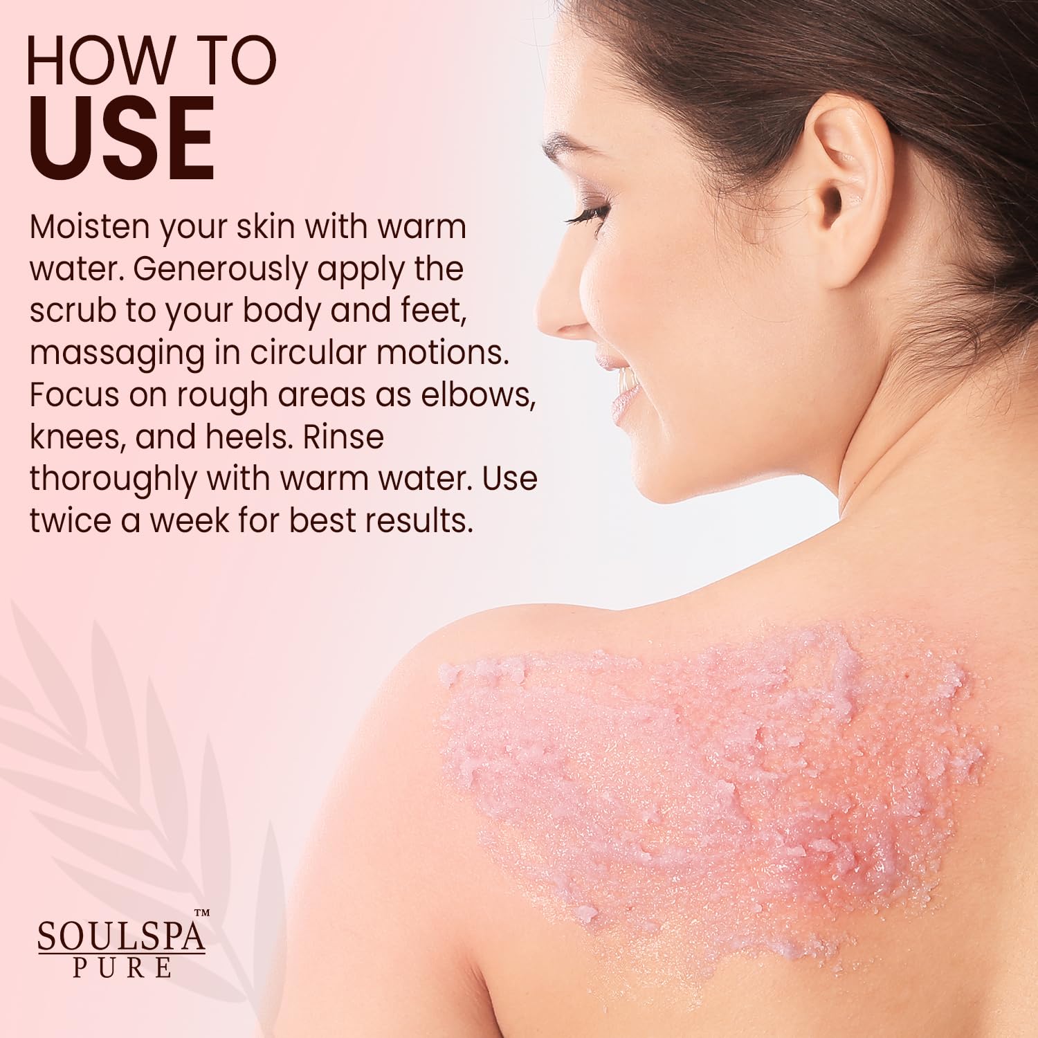 SOULSPA PURE Himalayan Foot & Body Scrub - Luxurious Himalayan Pink Salt Scrub & Mineral Rich Exfoliating Body Scrub for Refreshed and Radiant Skin, 10 oz