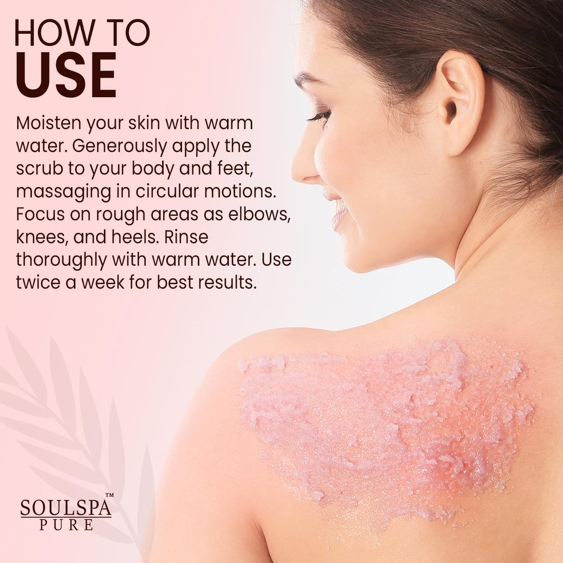 SOULSPA PURE Himalayan Foot & Body Scrub - Luxurious Himalayan Pink Salt Scrub & Mineral Rich Exfoliating Body Scrub for Refreshed and Radiant Skin, 10 oz