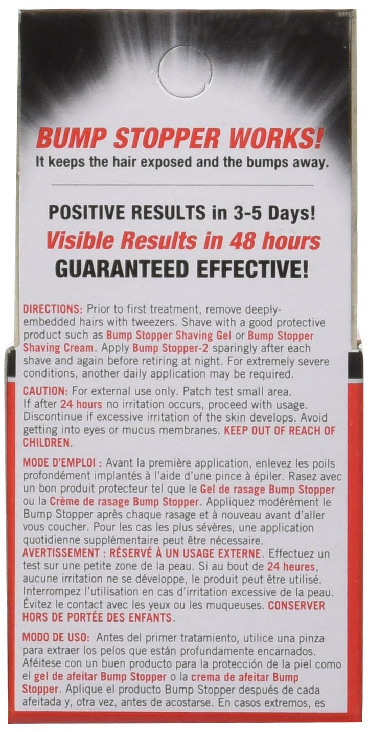 Bump Stopper-2 Razor Bump Treatment, Double Strength Formula - .5 oz