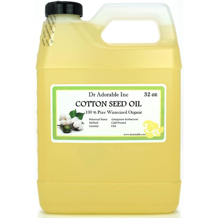 Dr Adorable - 32 oz - Cottonseed Oil - Winterized 100% Pure Natural Organic Cold Pressed
