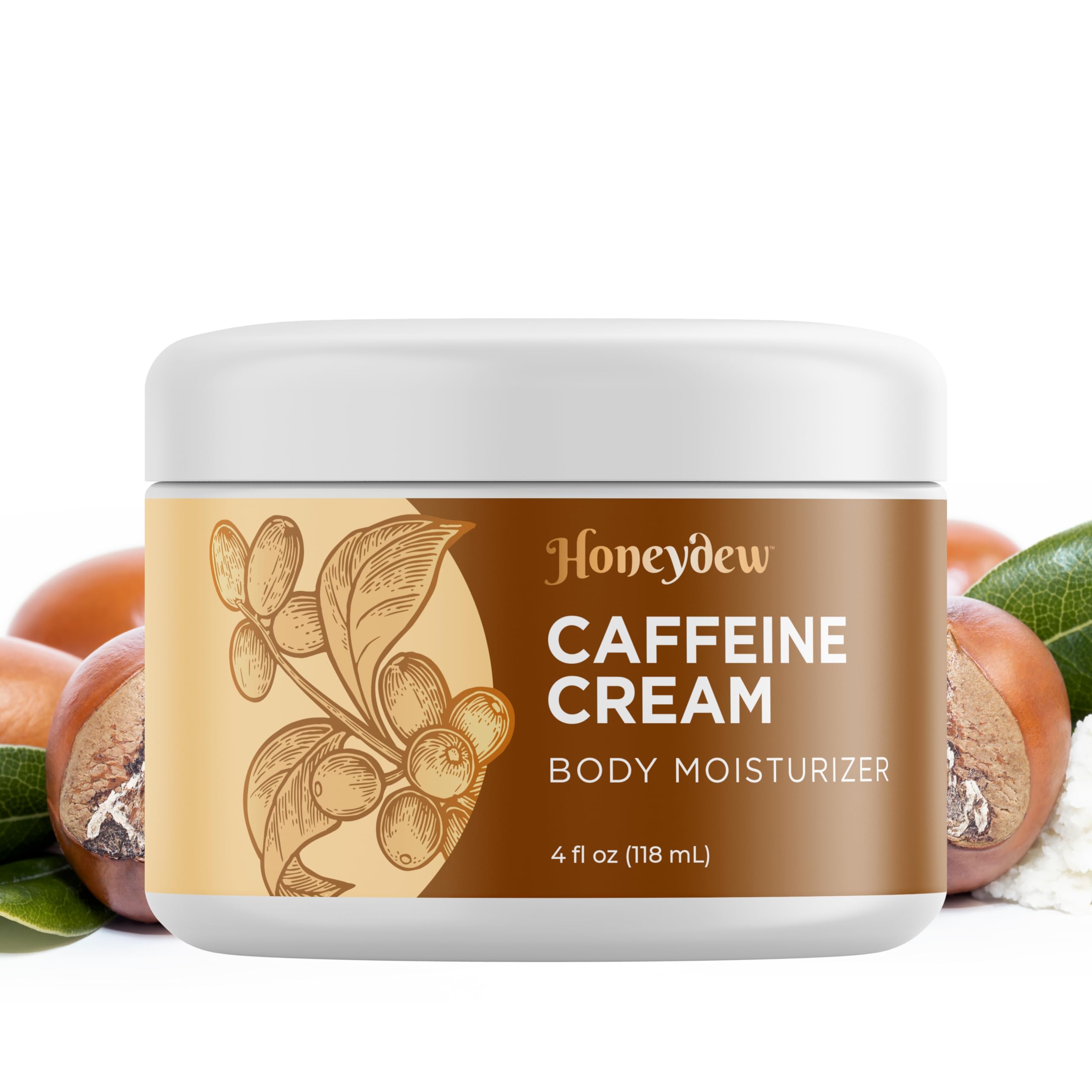 Concealing Caffeine Cream for Cellulite Reduction - Ultra Moisturizing Cellulite Cream for Thighs Butt and Belly with Rich Shea and Cocoa Butter - Light Scented Vegan Firming Body Lotion for Women