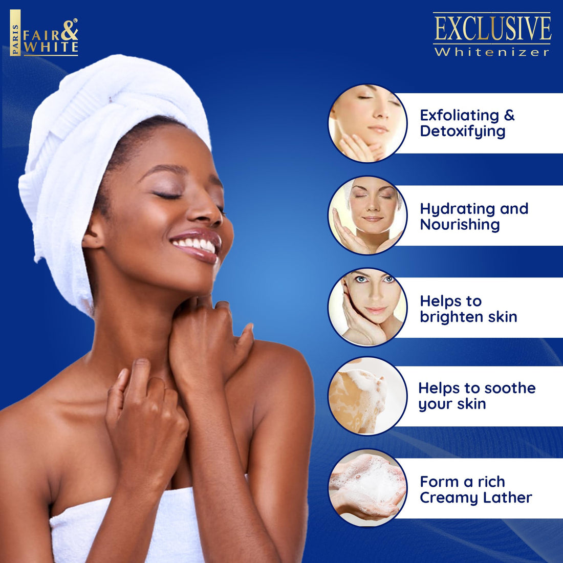 Fair & White Savon Exclusive Whitenizer 7oz (Exfoliating)