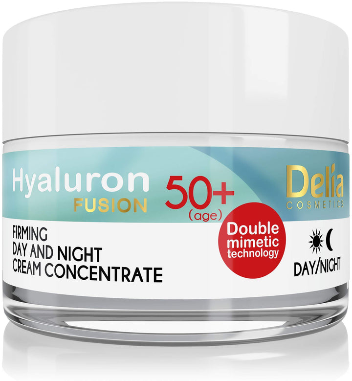 HYALURON FUSION by Delia - 50+ Anti-Wrinkle - Firming Concentrate Day and Night Cream - 50ml