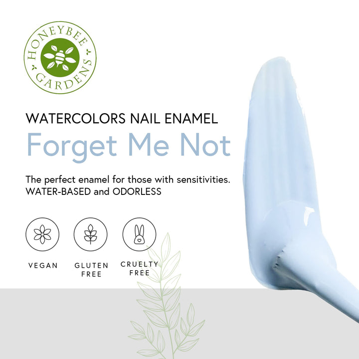 Honeybee Gardens WaterColors Nail Enamel Forget Me Not | Non Toxic | Water-based | Earth Friendly
