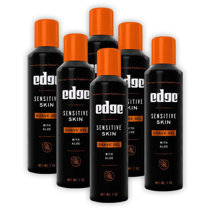 Edge Sensitive Skin Shave Gel of Men 7 Ounce (Pack of 6)