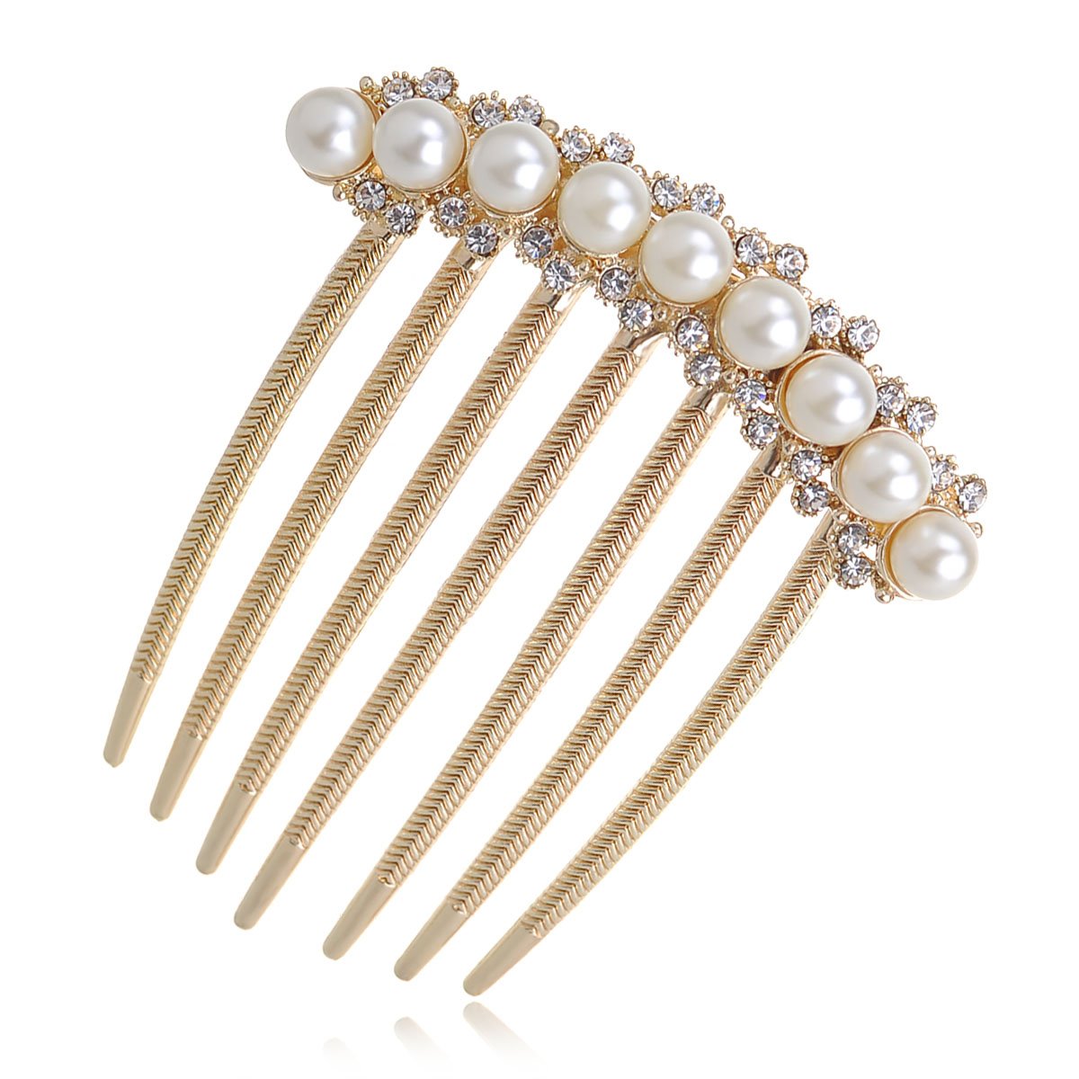 Ipink 2015 Fashoion Women Pearl Blue Flower Barrette Hairpin Hair Jewelry