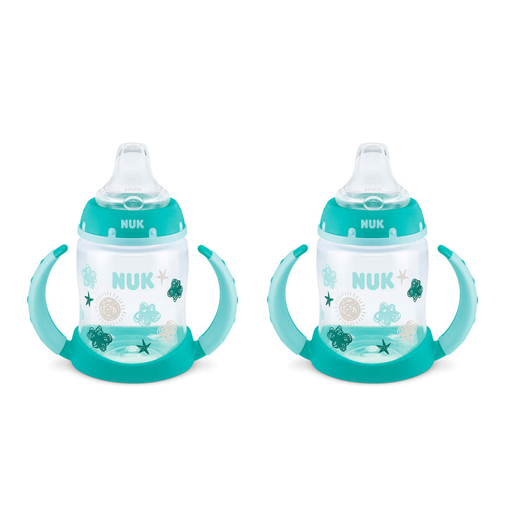 NUK Learner Cup, 5 Oz, 2-Pack, Clouds & Stars – BPA Free, Spill Proof Sippy Cup