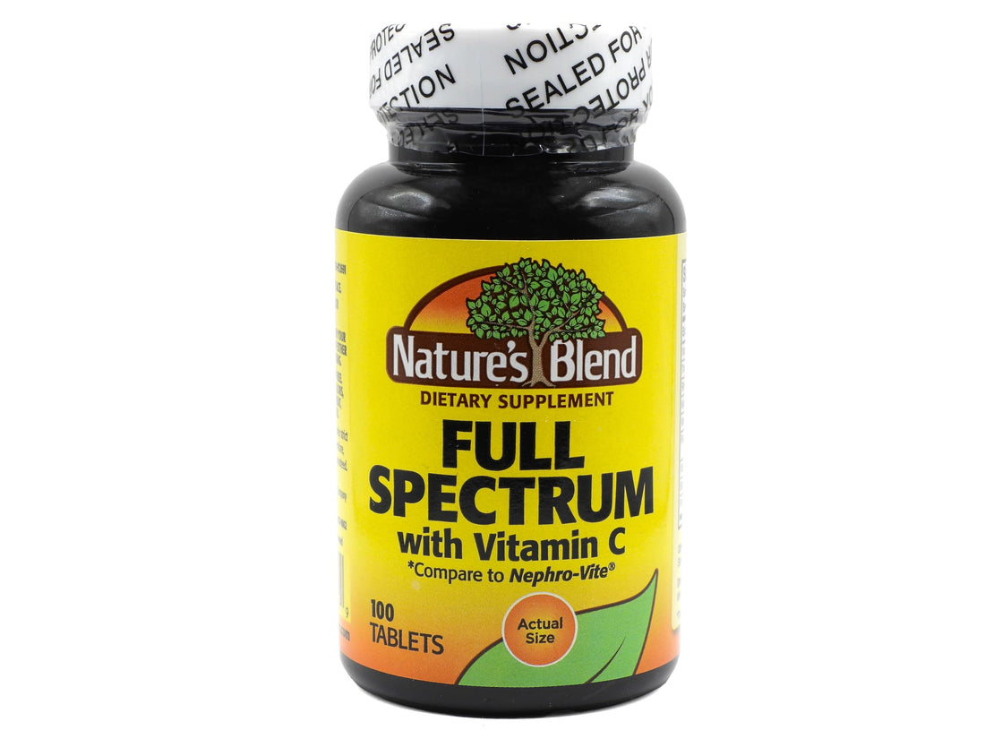 Nature's Blend Full Spectrum B with Vitamin C Powder, 100 Count (1269)