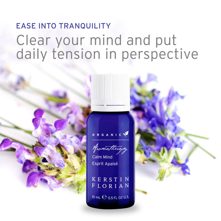 Kerstin Florian Organic Calm Mind Aromatherapy Oil | With Lavender | Peppermint and Cajeput (.5 fl oz)