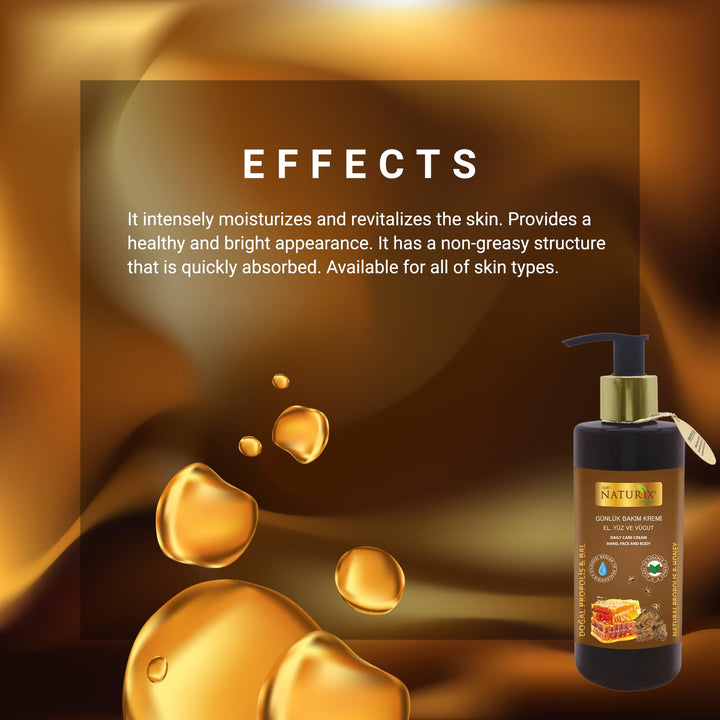 Hand Face and Body Honey & Propolis Vitamin Cream 8.45 Oz | Nourishing Care Normal to Dry Skin Lotion | Intensive Moisturizer Cream