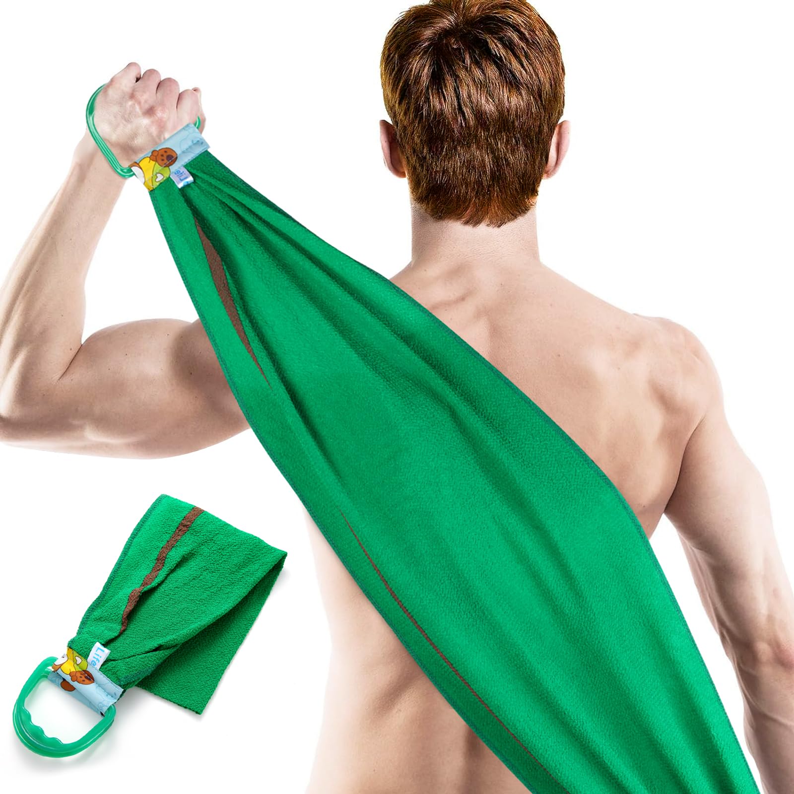 LeapLife Exfoliating Back Scrubber, Body Back Scrubber Towel for Shower, Bath Wash Scrub Cloth Washcloth Washer for Men Women Exfoliation, Body Scrubbing Brush Exfoliator 500D