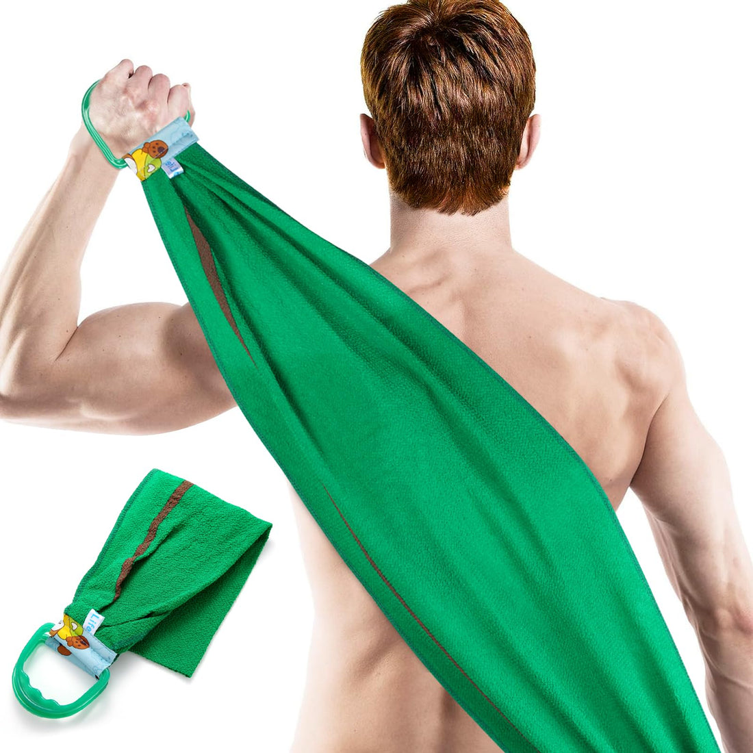 LeapLife Exfoliating Back Scrubber, Body Back Scrubber Towel for Shower, Bath Wash Scrub Cloth Washcloth Washer for Men Women Exfoliation, Body Scrubbing Brush Exfoliator 500D