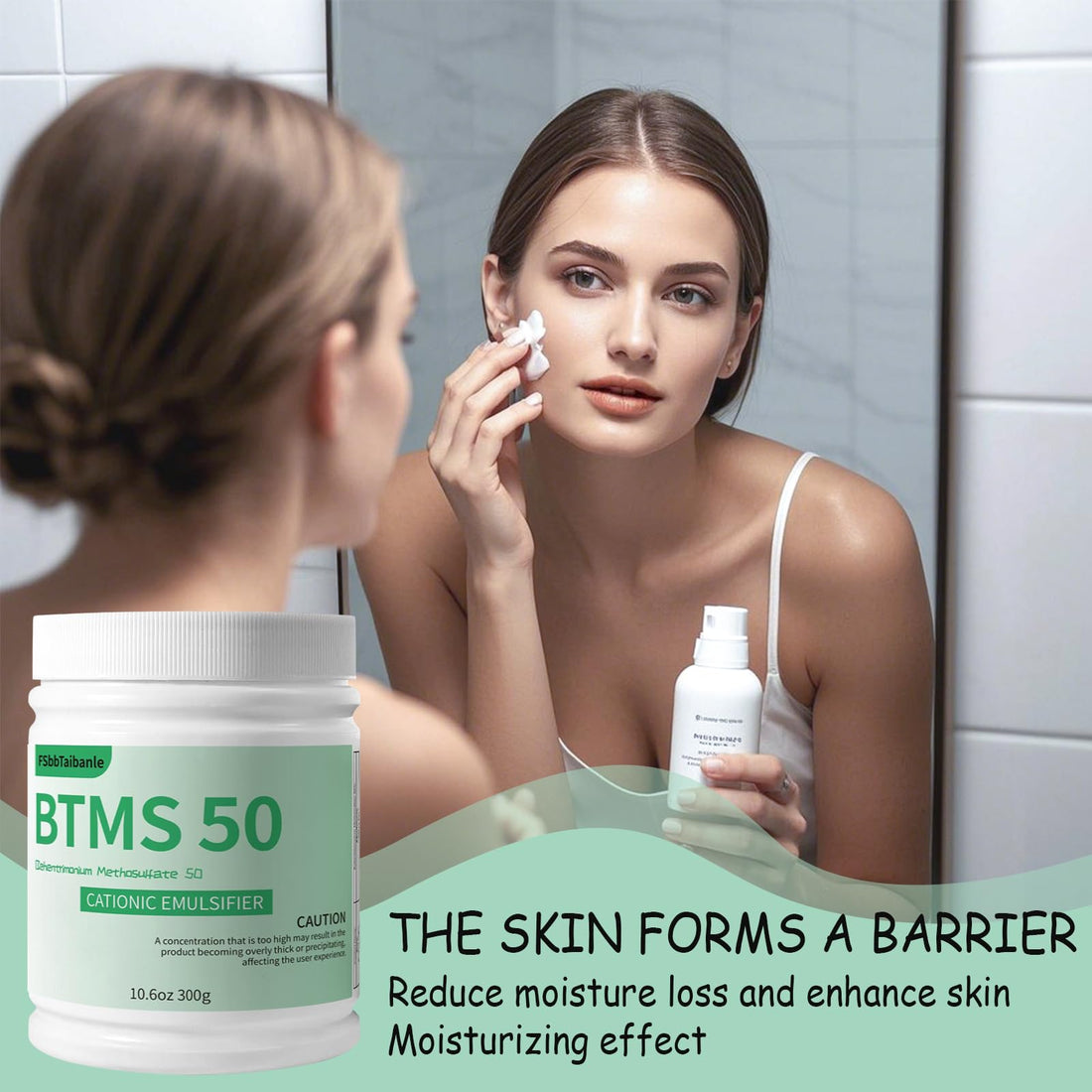 FSbbTaibanle 10.6 oz BTMS 50 Conditioning Emulsifier granules, 100% derived from plant-based,Ideal for Leave-in Conditioner, Lotions, Shampoos and More