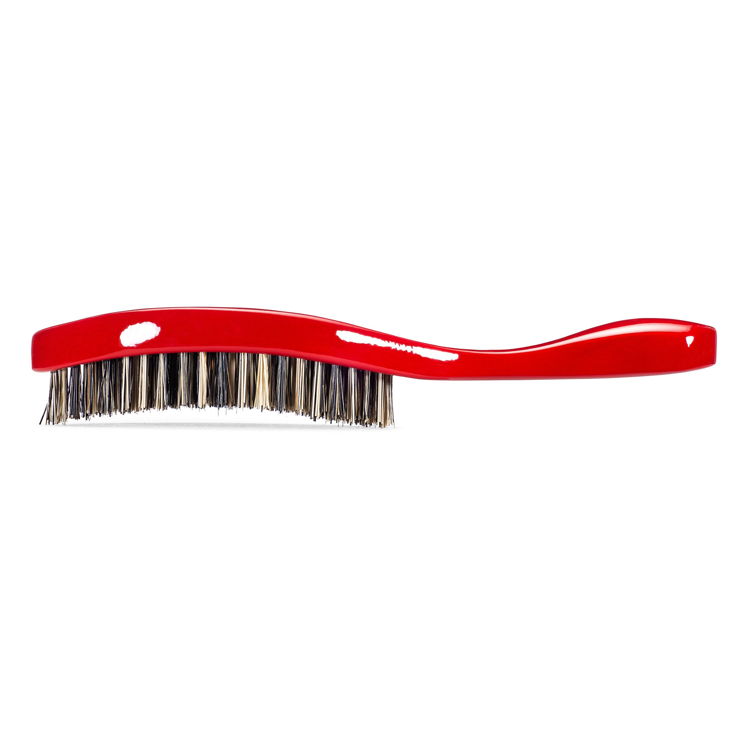 Torino Pro Wave Brush #470 by Brush King - Extra Hard Curve Wave Brush with Reinforced Boar & Nylon Bristles - Great for Wolfing - Curved 360 Waves Brush