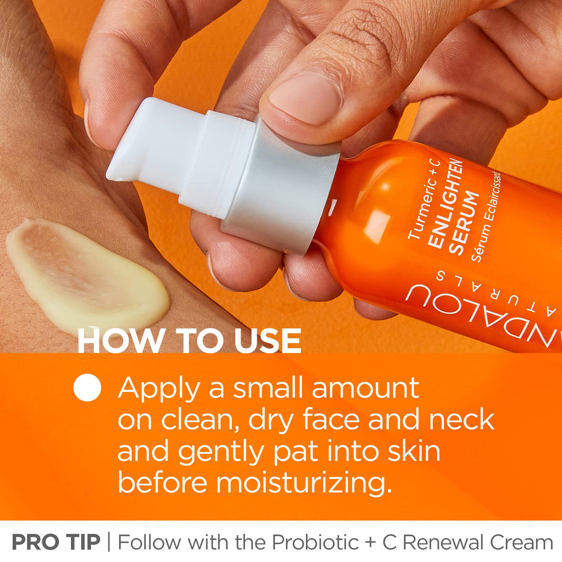 Andalou Naturals Turmeric + C Enlighten Serum, Skin Smoothing Serum with Vitamin C & Turmeric, Anti Aging Skin Care, Diminish Sun Damage and Refine Skin, 1.1 Fl Oz