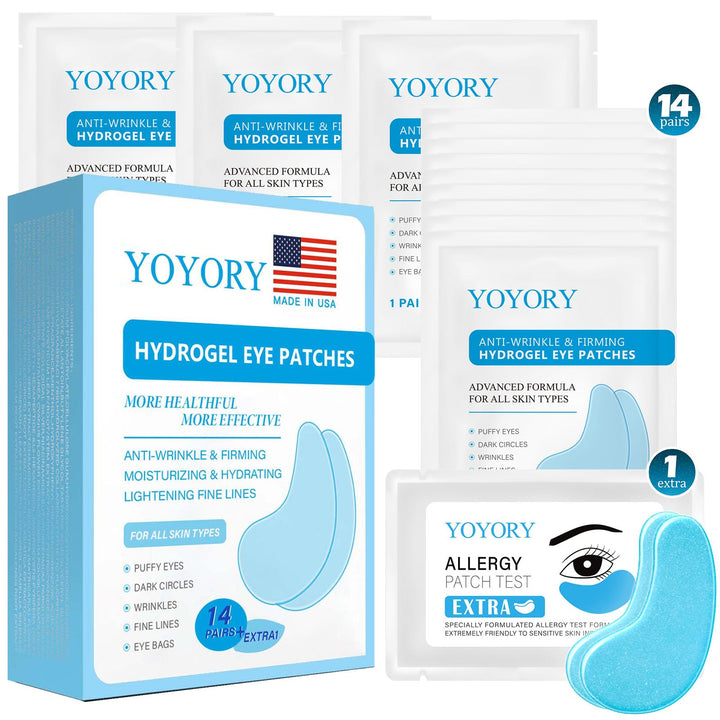 YOYORY Under Eye Patches Masks - for Dark Circles,Puffy Eyes, Wrinkles, Eye Bags,Fine Lines,Treatment with Hyaluronic Acid and Collagen, Hydrating and Moisturizing (30 Pcs)