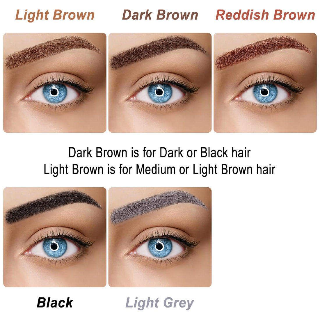 Microblading Eyebrow Pen, Waterproof Gray Eyebrow Pencils for Older Women Soft Hair Like Natural Liquid Eye brow Pen, Four Forks Tip Preciese Brow Contouring Filler Pencil that Looks Like Hair, Grey