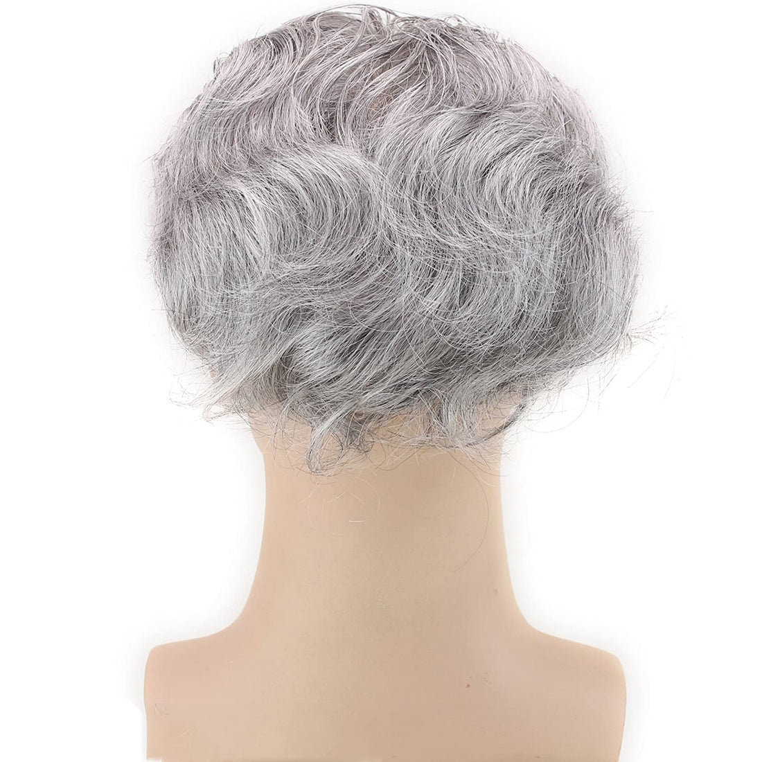 Rossy&Nancy Men Hairpiece Real French Lace Human Hair Replacement for Men Wig Thin Skin Men's Toupee 20% #2 Color Mixed 80% Grey Hair