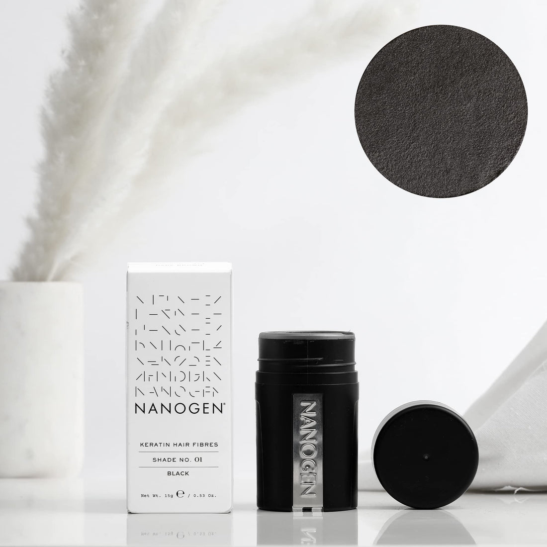 Hair Loss Concealer Fibers by Nanogen - Black-15 grams