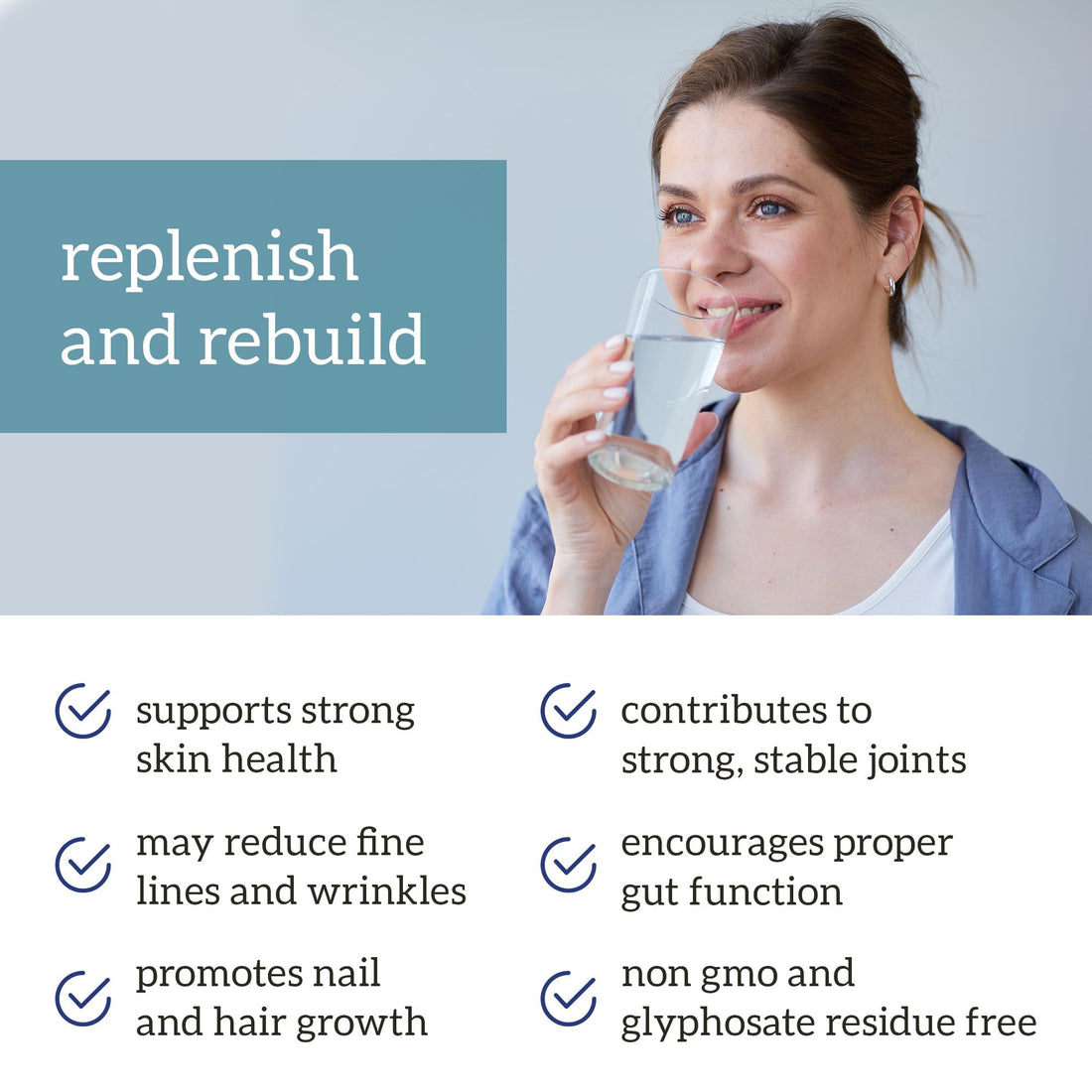 Organifi Unflavored Collagen Powder - Supports Stronger Skin, Nails, and Hair, 30 Servings