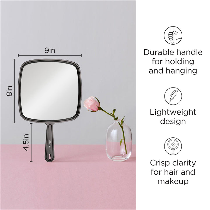 Diane TV Mirror, Large, Black, 9 x 12 Inches, 1 Count